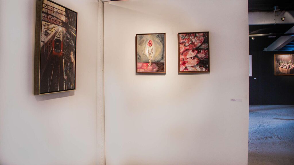 25º SAV - Salão de Artes Visuais de Vinhedo, foto da exposição - na parede. [2547x1433 px]