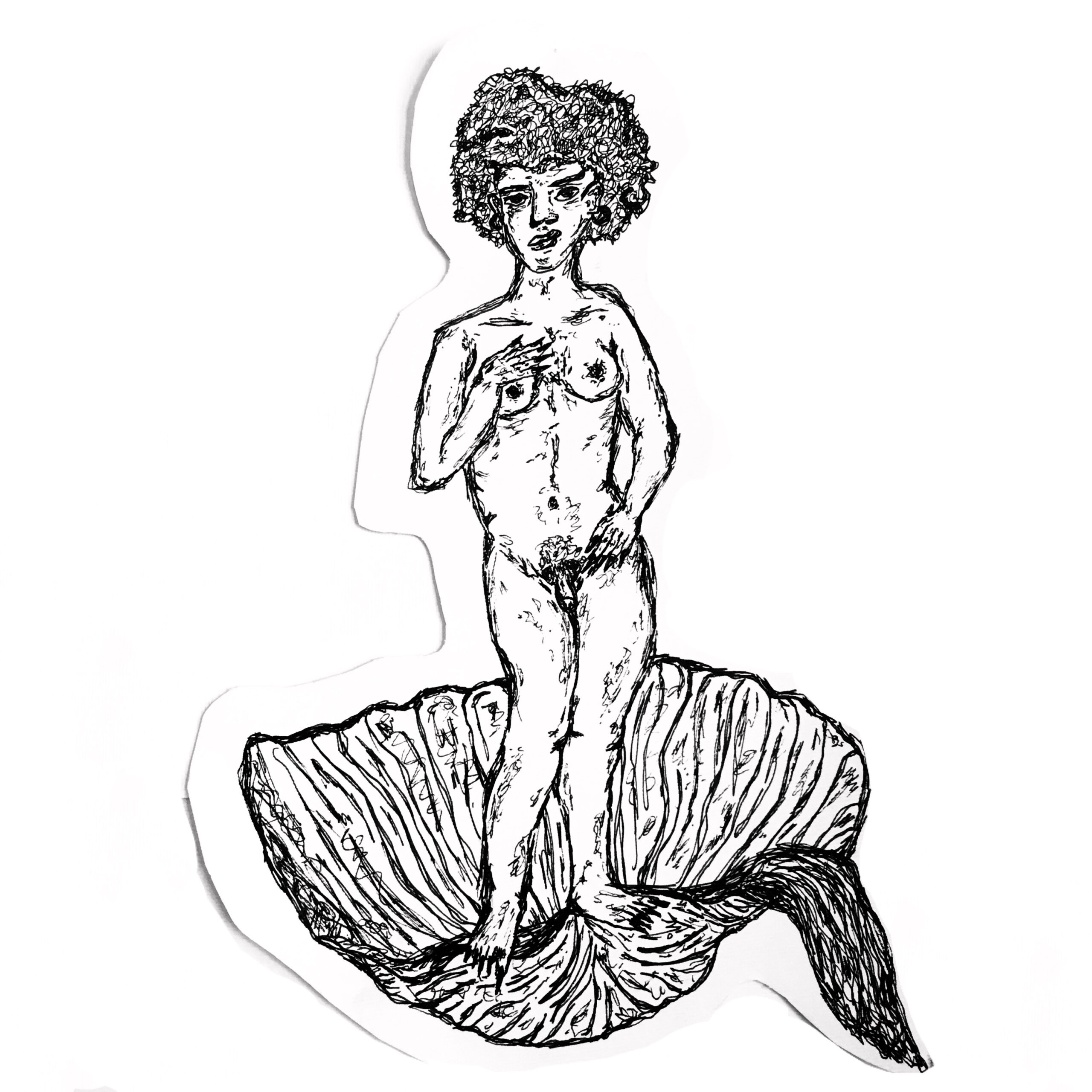 Vênus Contemporânea (2020), (Papel sulfite 95gramas, caneta Pigmentum ponta 03, 05 e 1.0) [2560x2560 px]