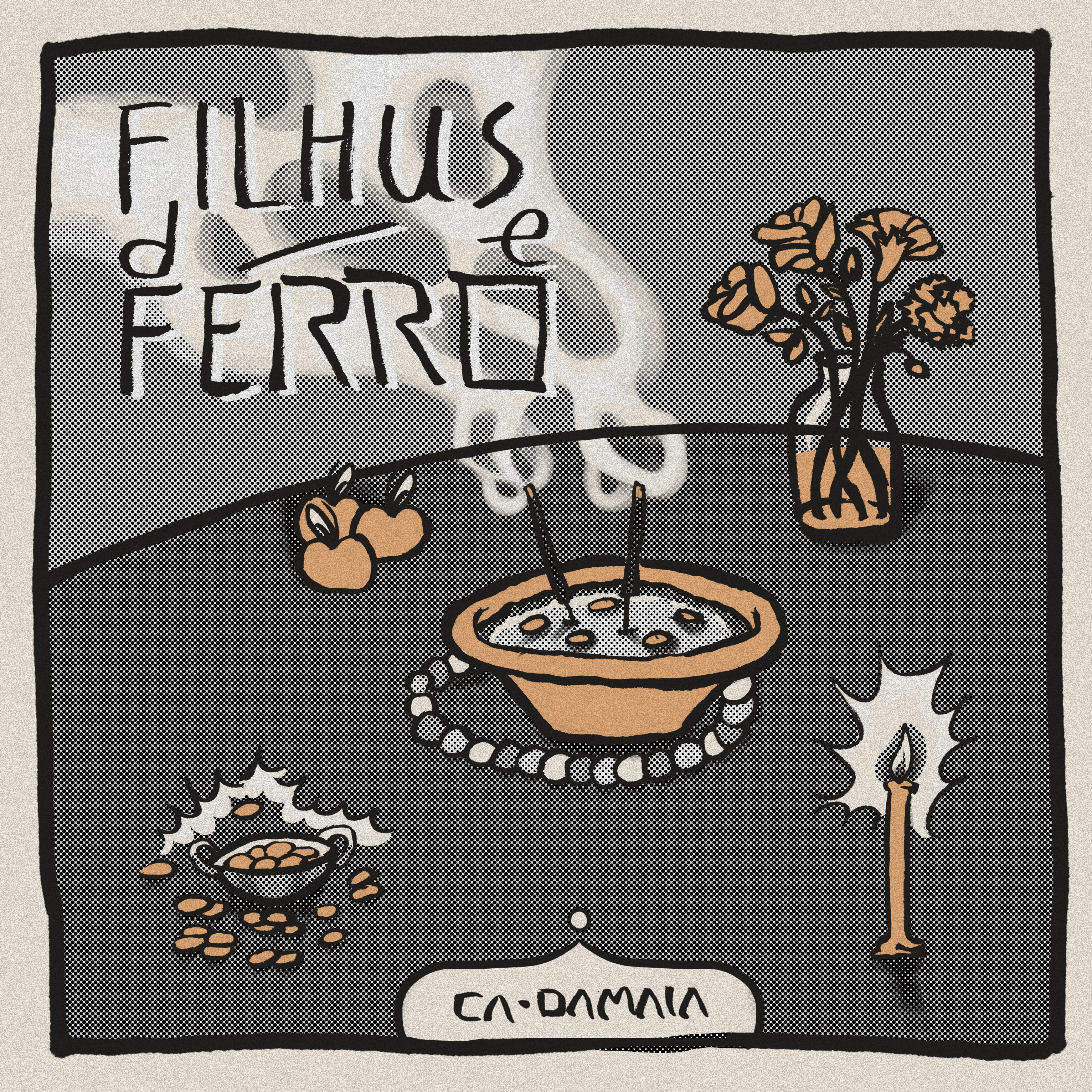 Filhus de Férro, 2020. História em Quadrinhos. Técnica desenho tradigital. WebComic: https://www.instagram.com/eadamaia/guide/filhus-de-ferro-webcomic/17881933691048468/ [3064x3064 px]