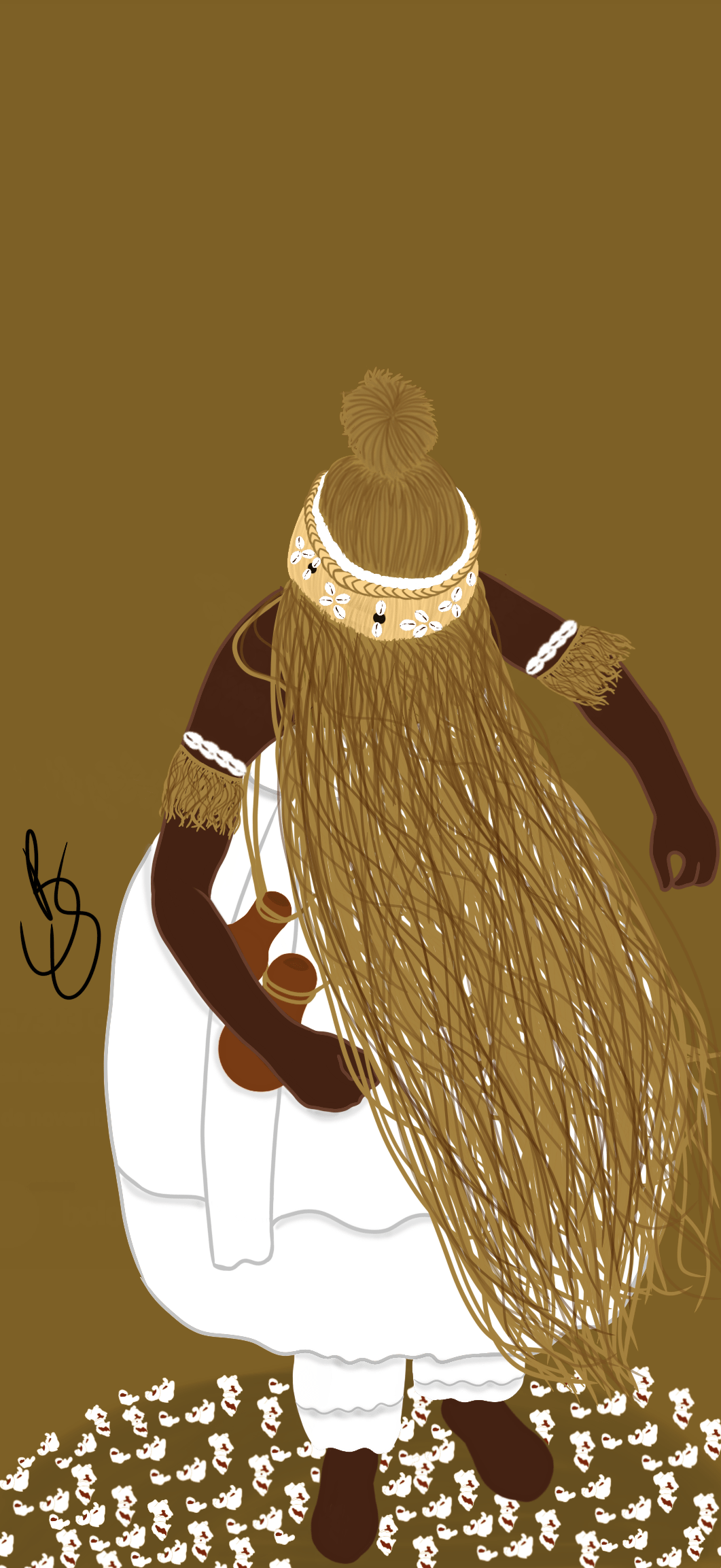 Obaluaê. 2020. Ilustração digital. [1061x2306 px]