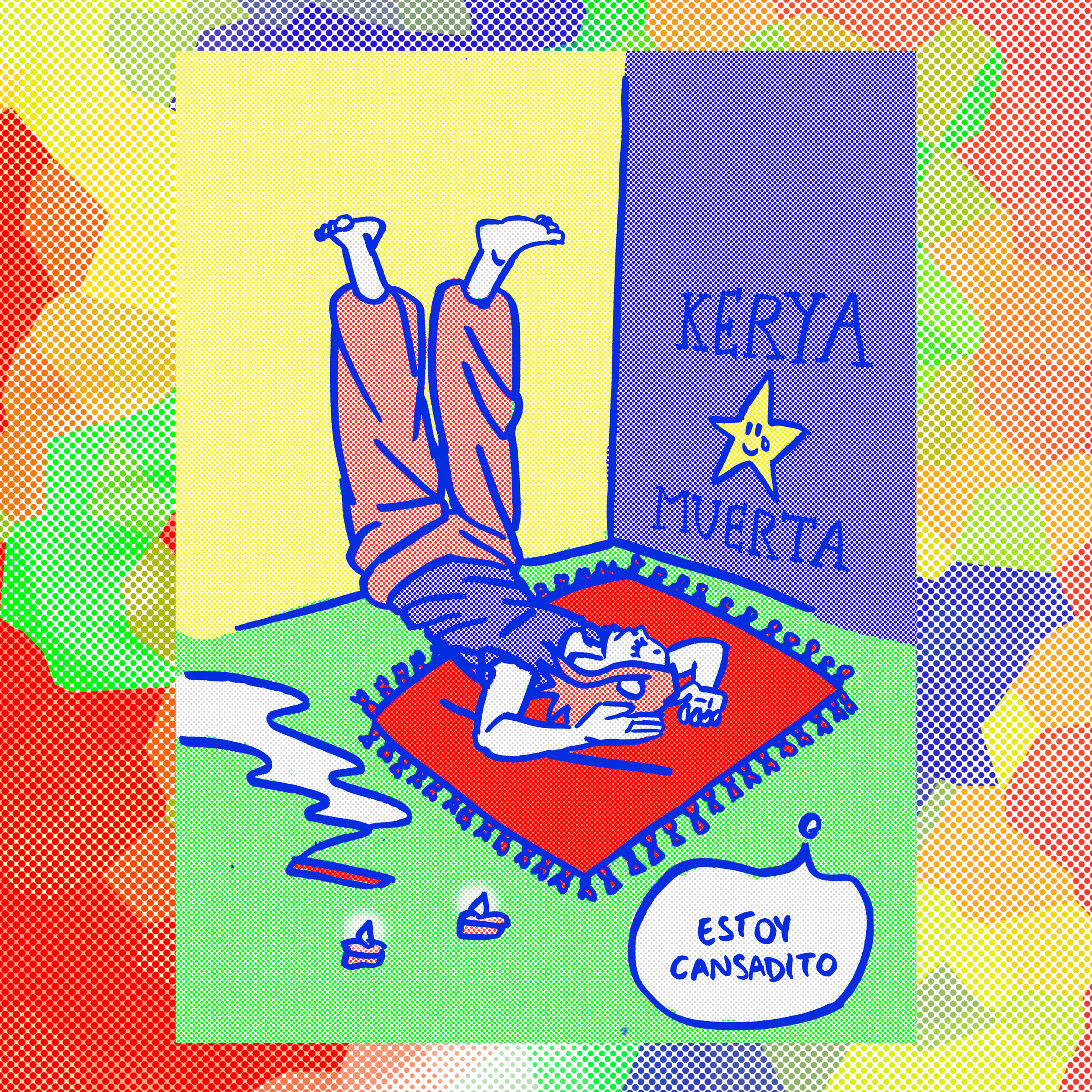 Kerya Star Muerta, 2020. Série de ilustrações. Desenho tradigital. Link: https://www.behance.net/gallery/94321451/KeryaMuerta [2500x2500 px]