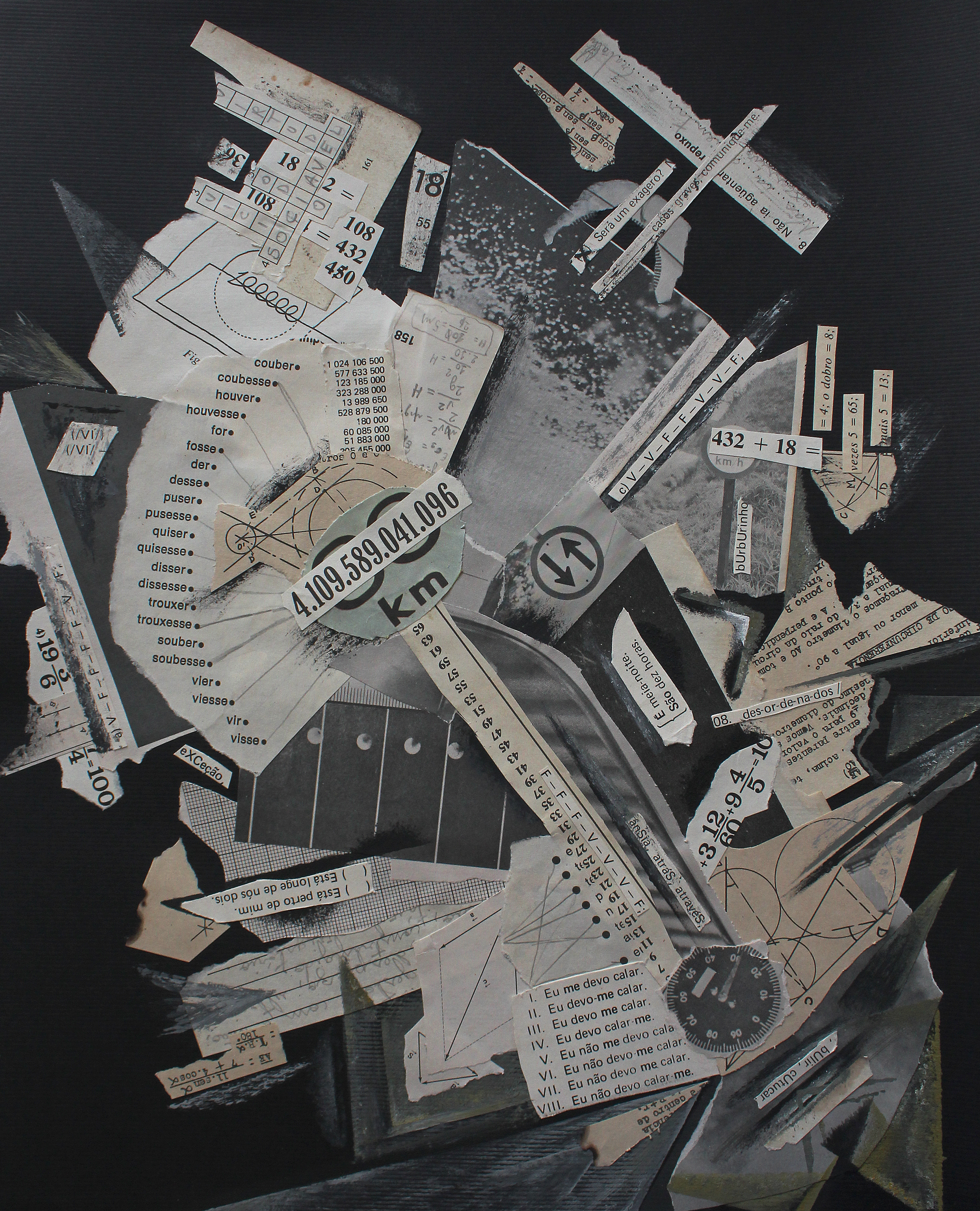 4109589041096km, 2021. colagem e tinta acrílica sobre papel telado 240g. 36,5x30cm [3508x4337px]
