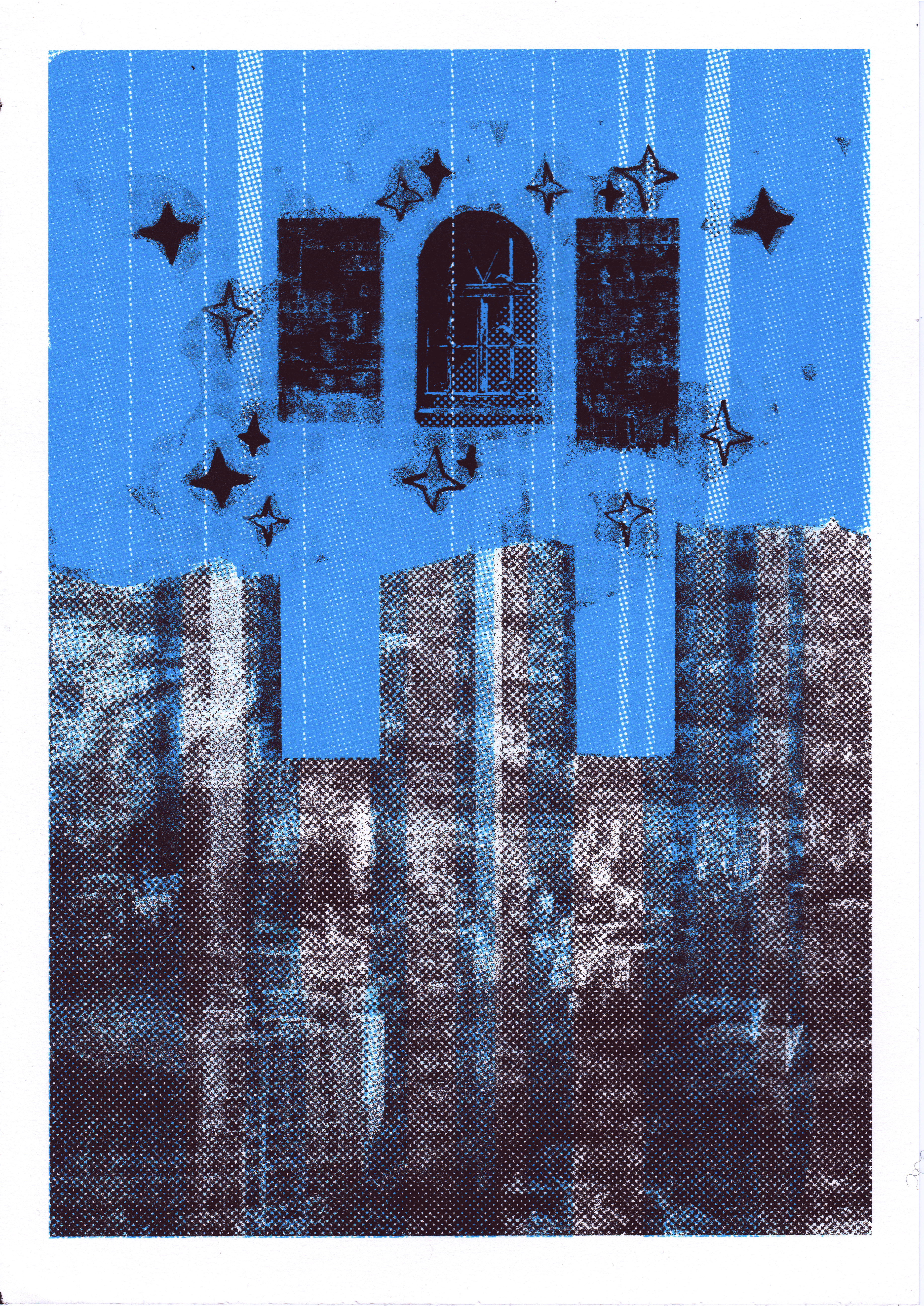 Janelas - Impressão de tinta pigmento e tinta corante sobre papel canson 200g - A4 [3720x5258px]