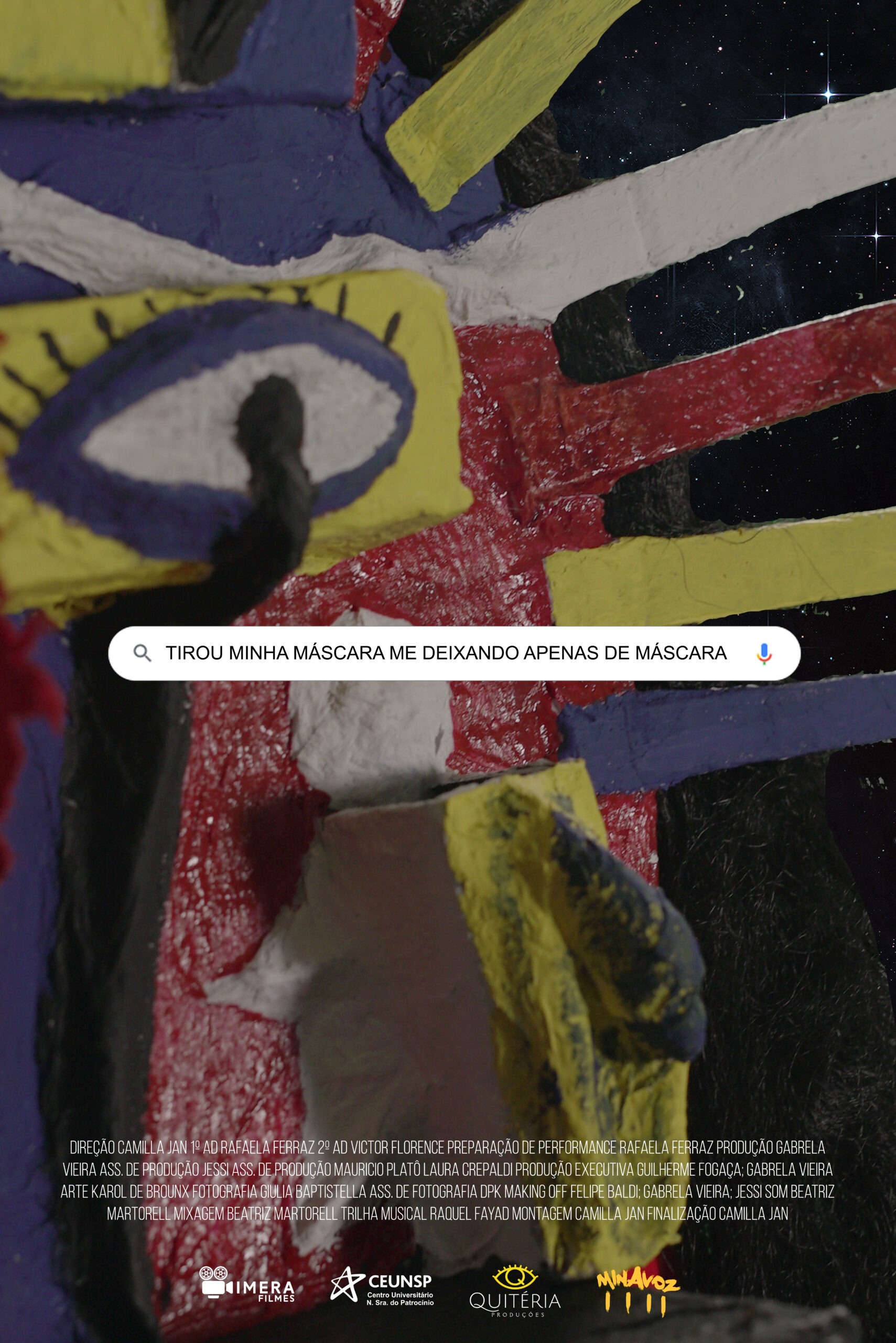 TIROU MINHA MÁSCARA ME DEIXANDO APENAS DE MÁSCARA
2020
DOCUMENTÁRIO PERFORMÁTICO
VÍDEO
link: https://drive.google.com/file/d/1PXHHpj5HNNPmq-Kfw0hdDkWaQY-uGXKb/view?usp=sharing [1709x2560px]